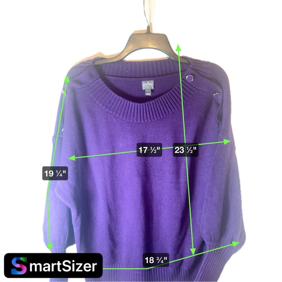 Soho NY Women’s Large Purple Preppy Sweater - Picture 6 of 6